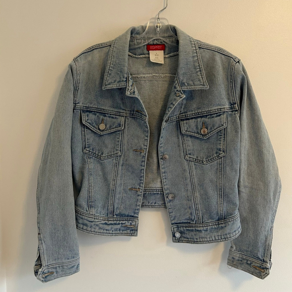Esprit Jackets & Blazers - Vintage 90s Esprit Denim Jacket Small Light Wash Jean Jacket Cotton Classic Fit